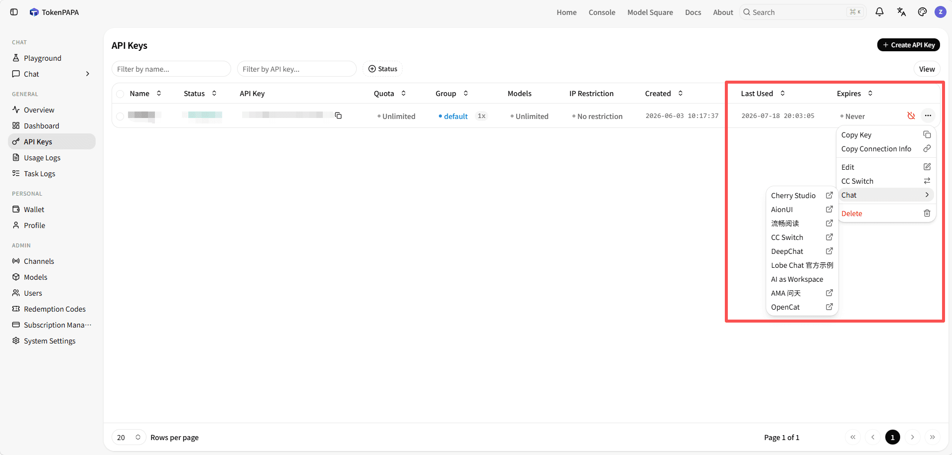 One-click import configuration