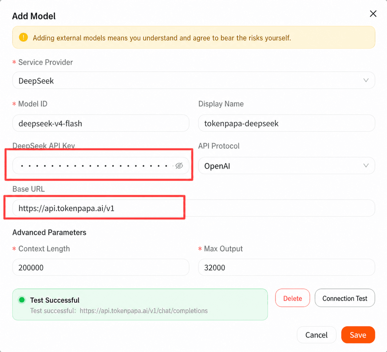 Lobe Chat configuration - Step 2
